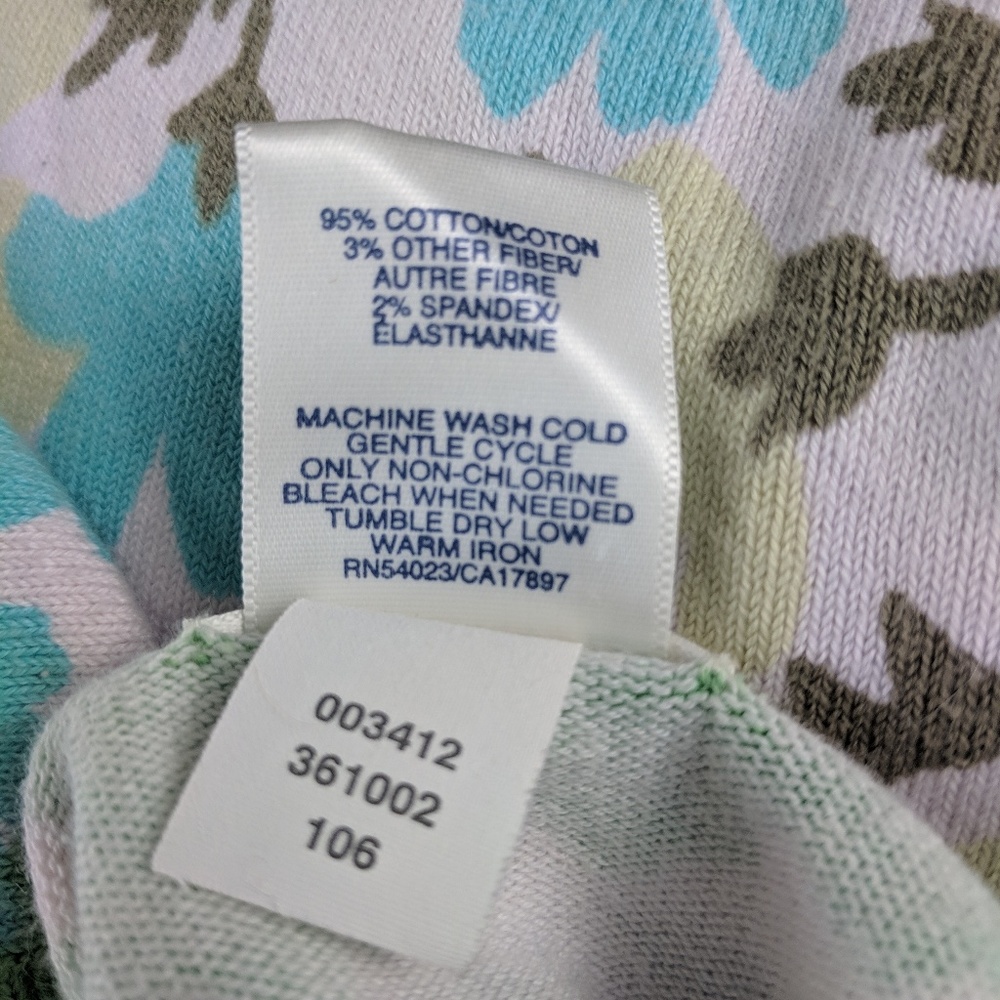 Old Navy Green Blue Floral Cardigan Large - Picture 2 of 5